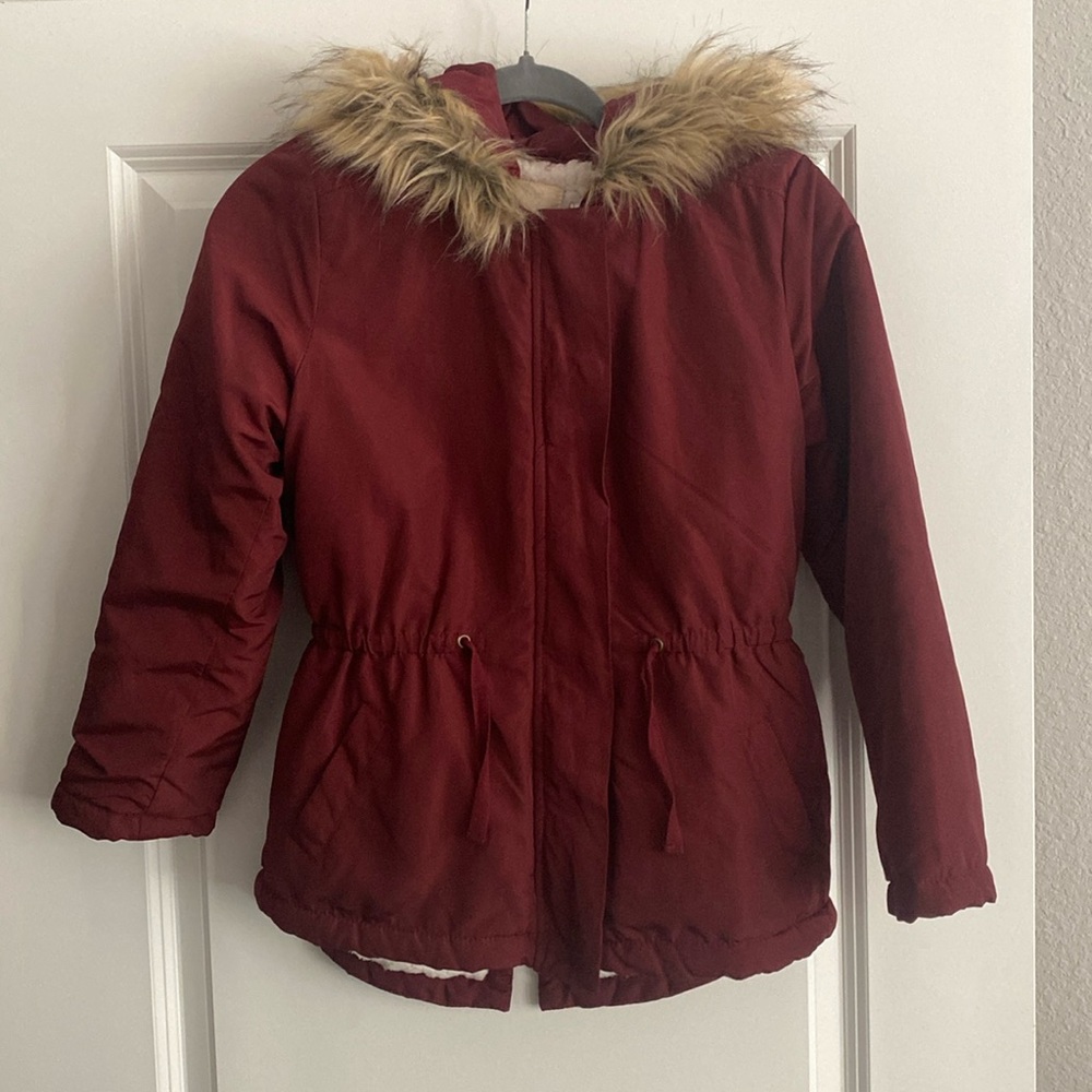 Girls Copper Key size large maroon jacket